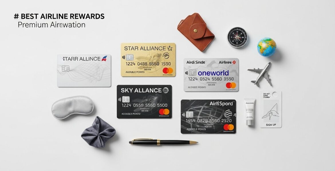 Featured illustration of airline credit cards emphasizing rewards, loyalty program benefits, and smart shopping