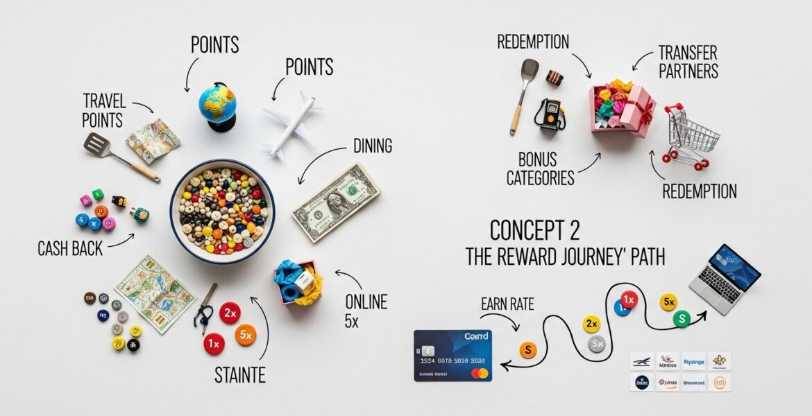 Featured illustration of credit card rewards and loyalty programs for smart shopping