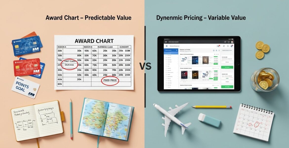 Airline award chart vs dynamic pricing affecting rewards and loyalty program smart shopping