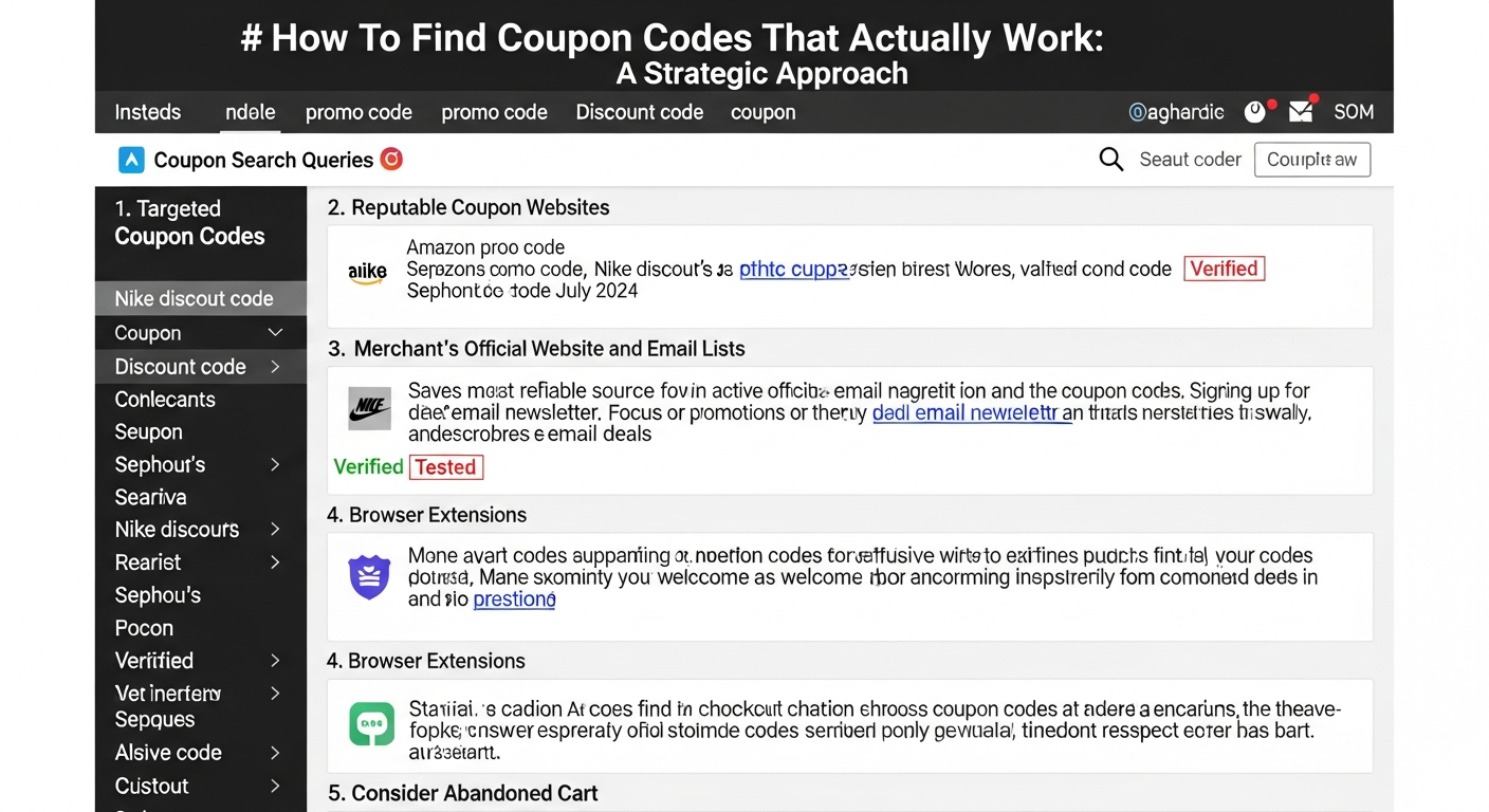 How To Find Coupon Codes That Actually Work