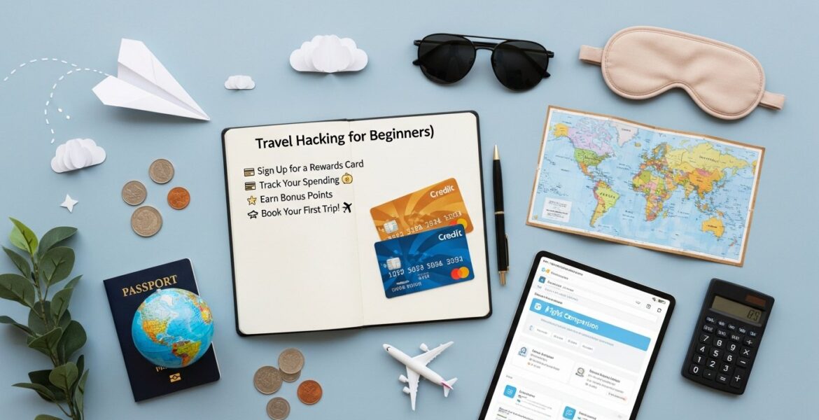Illustration for beginner's travel-hacking guide: rewards, loyalty programs, and smart shopping tips