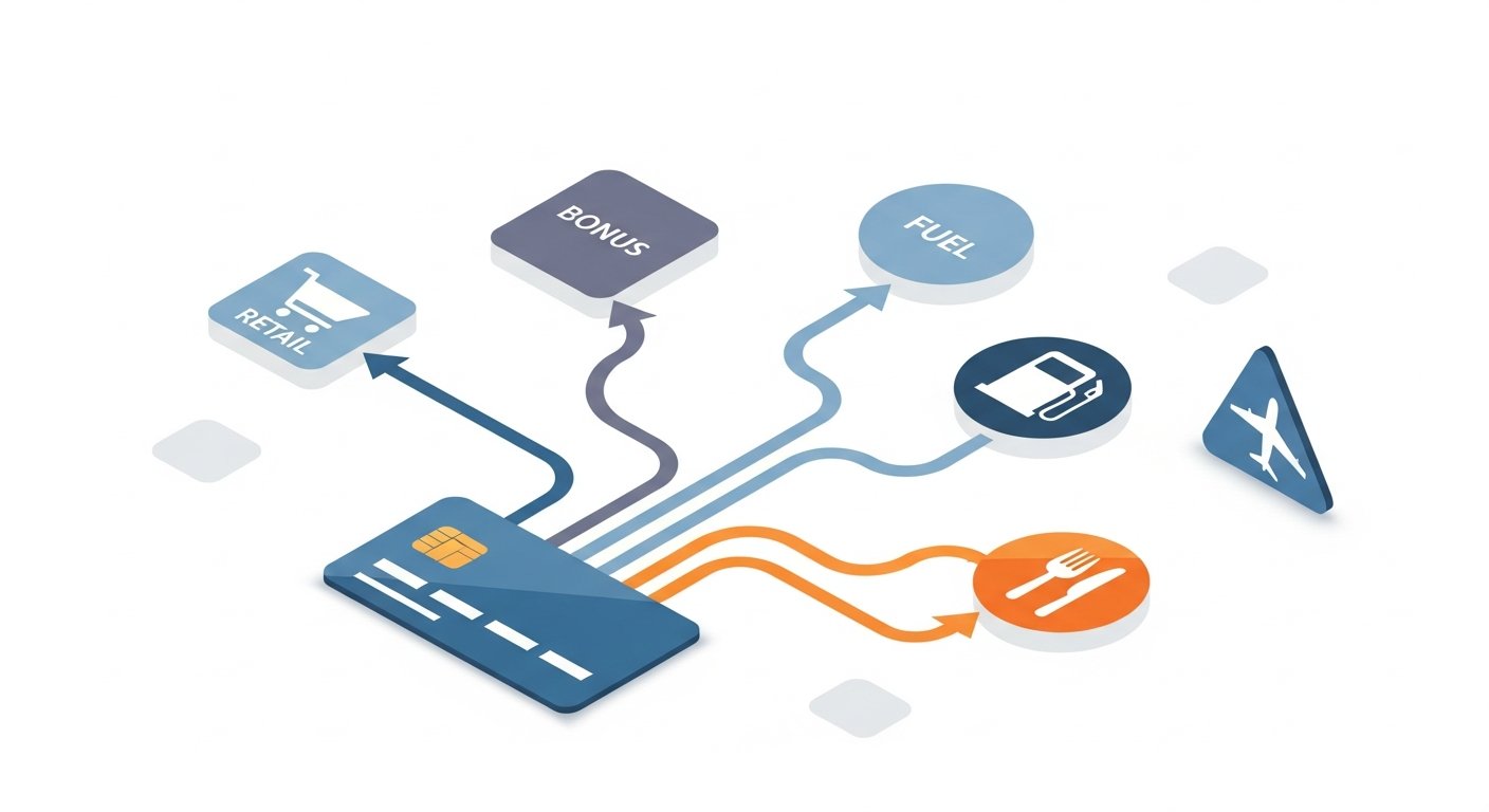 credit card bonus categories - infographic 4 illustration