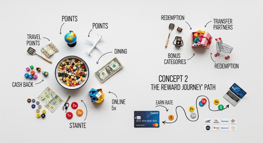 Featured illustration of credit card rewards and loyalty programs for smart shopping