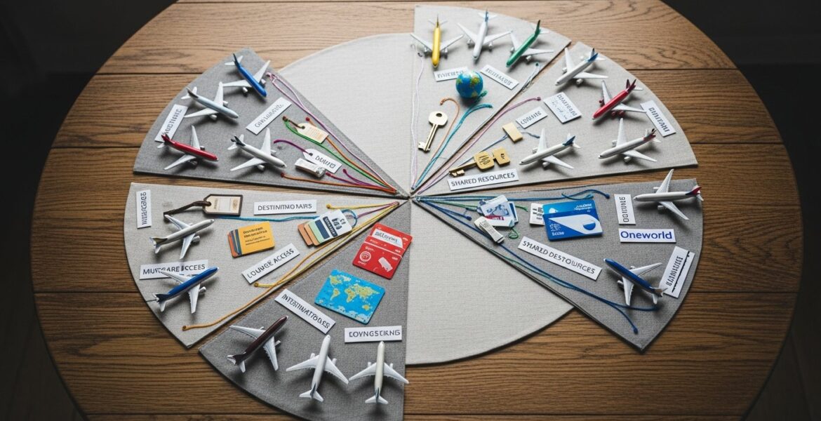Featured illustration of airline alliances and frequent-flyer loyalty rewards showing partner benefits